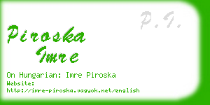 piroska imre business card